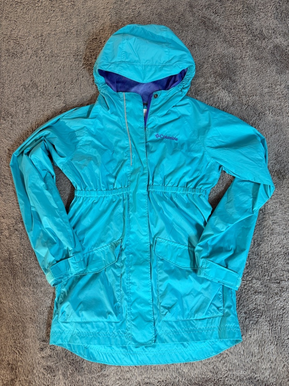 Columbia Girls Teal Hooded Ski Jacket